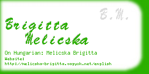 brigitta melicska business card